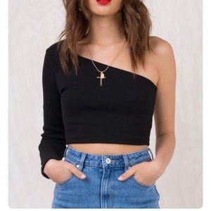 Red Princess Polly One Shoulder Top